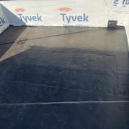 New flat roof on a residential building