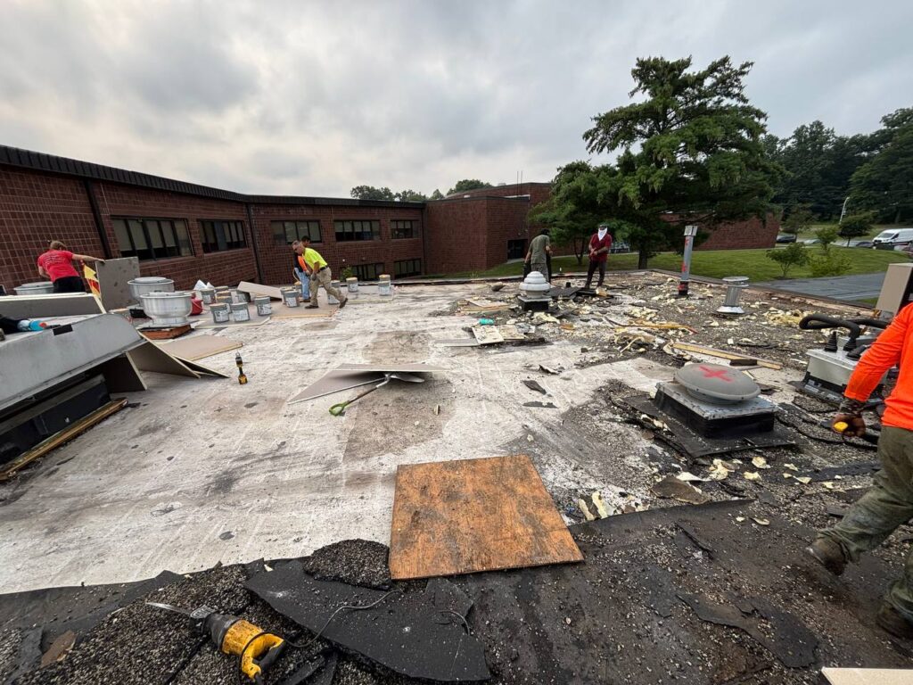 Condition of the roof before repair