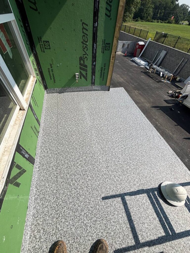 The result after covering the balcony floor