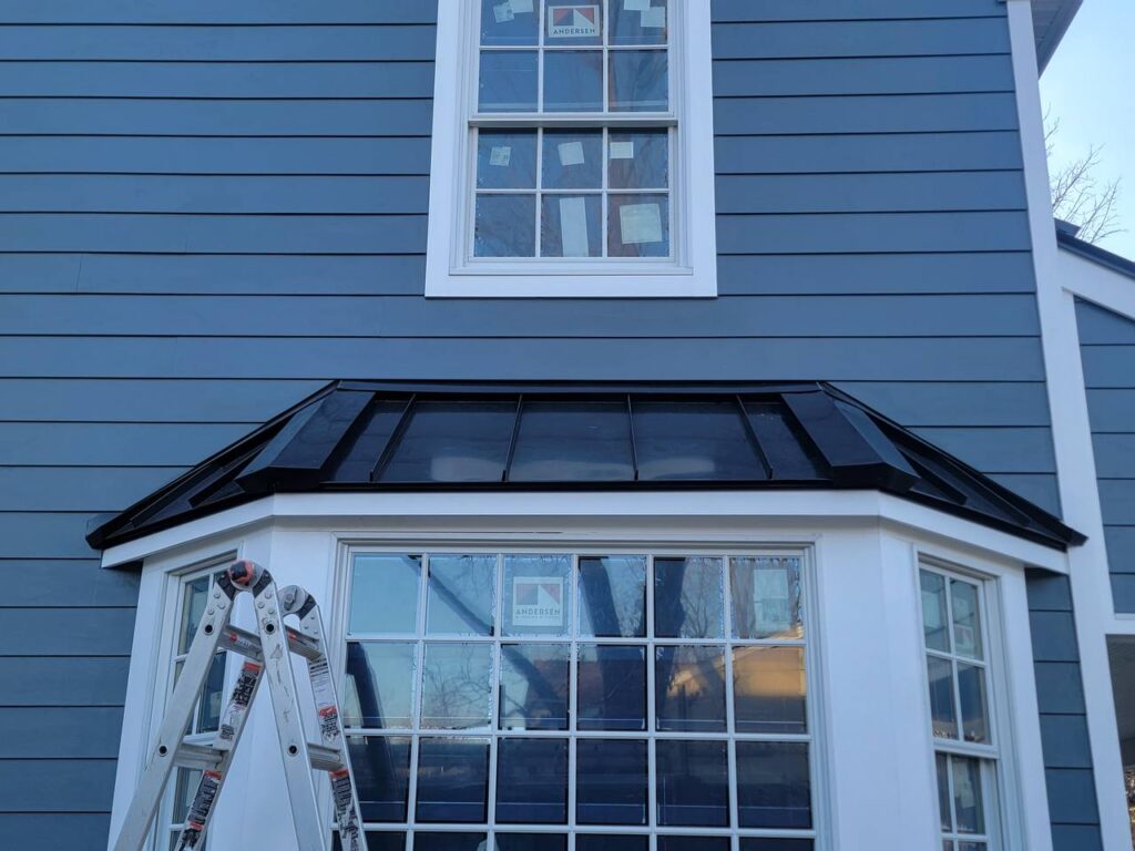 metal roof made of aluminum standing seam