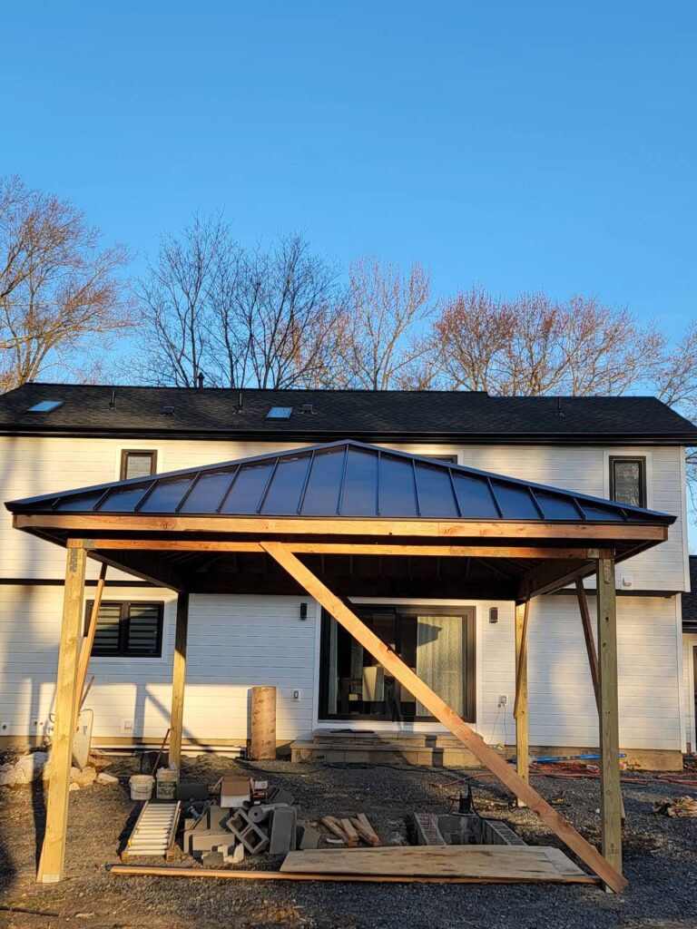 metal roof on a gazebo