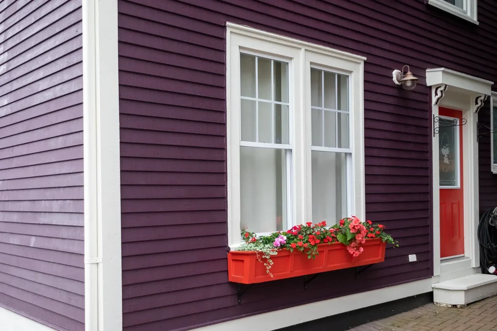 Completed vinyl siding exterior on renovated house in New Jersey