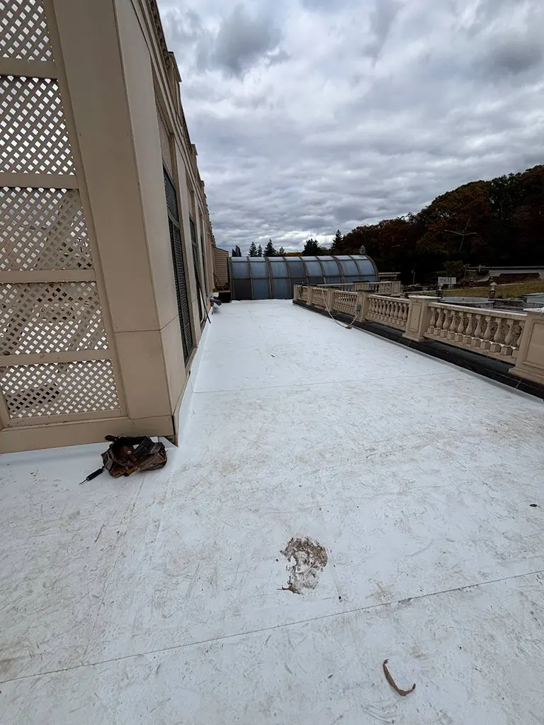 TPO Flat Roof Installation for a Commercial Building in West Windsor Township