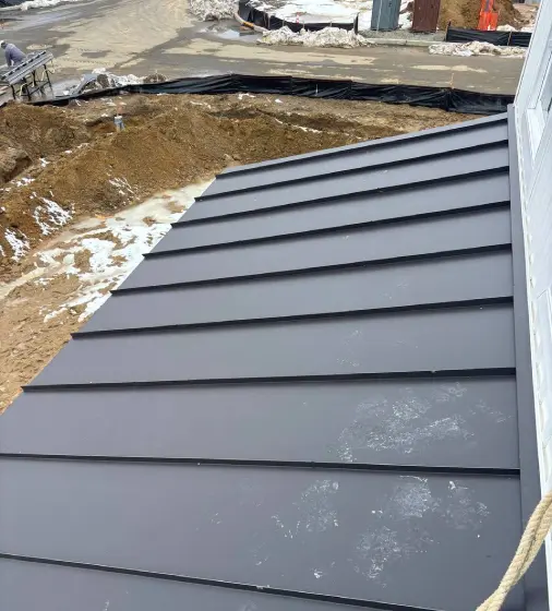 metal roof installation result