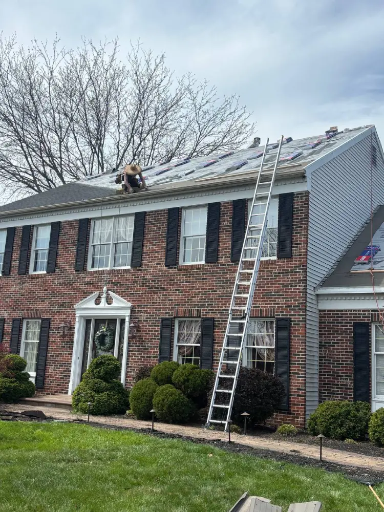 New asphalt shingles installation