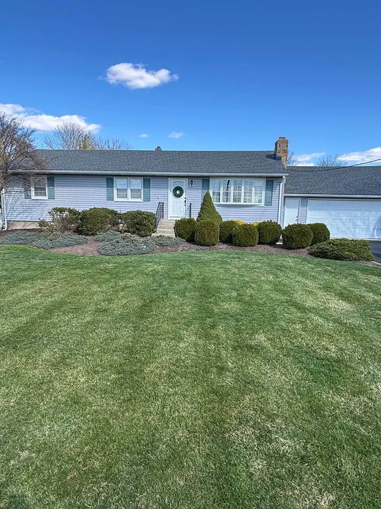 new shingle roof on residential home