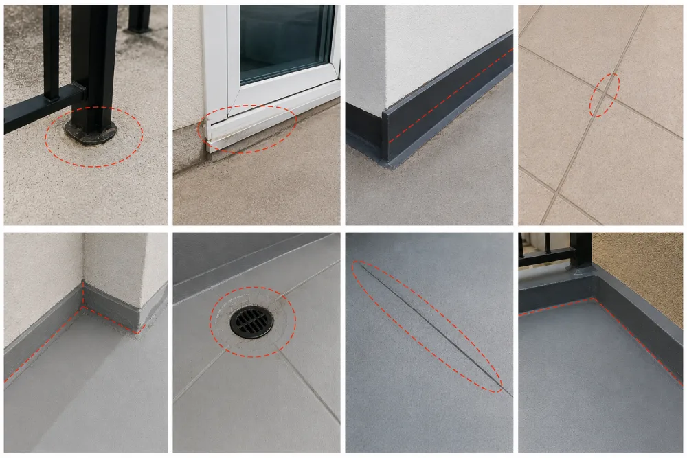 Areas Balcony Leaks