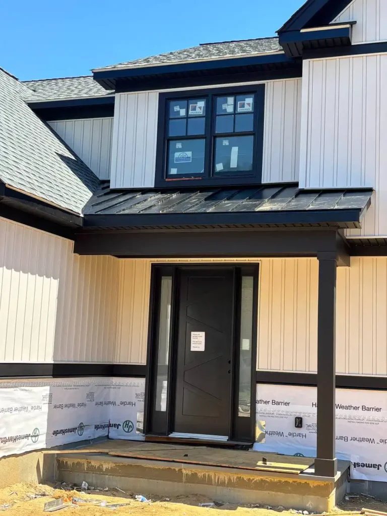 metal roof on a porch