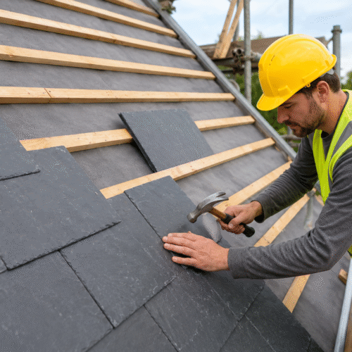 slate tiles installation