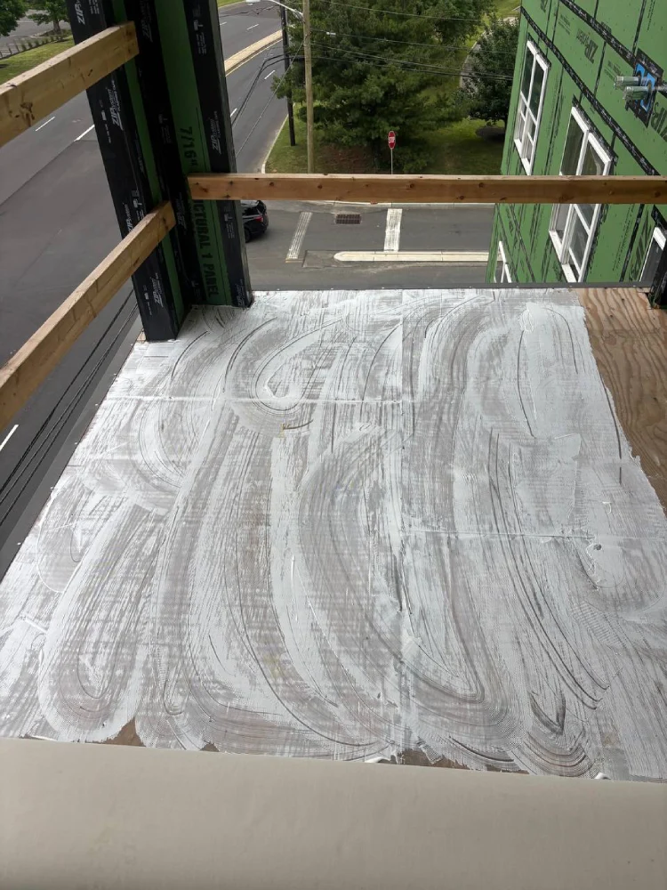 Vinyl Deck Installation on a Balcony - Before