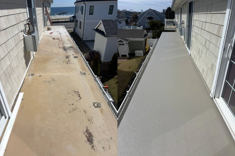 wood deck on a balcony
