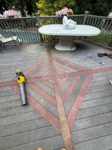 wood deck repair completed