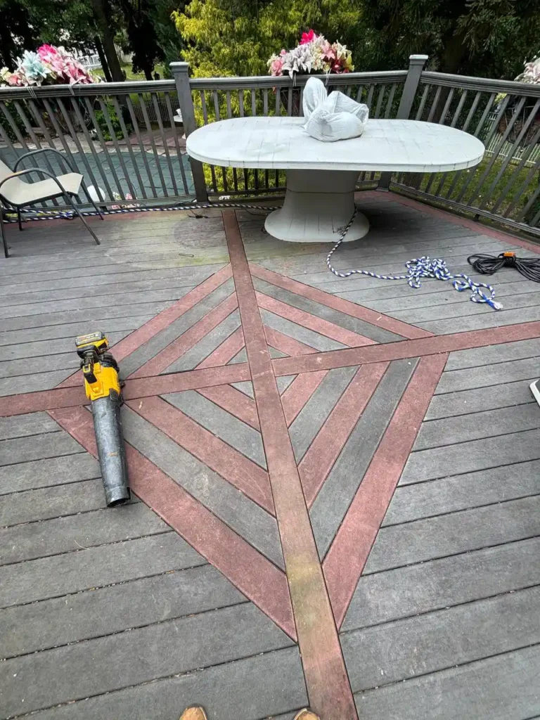wood deck repair completed