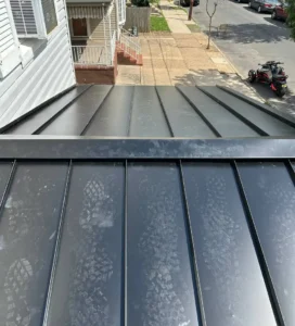 Damaged Asphalt Shingle Roof Replacement with Standing Seam Metal Roofing