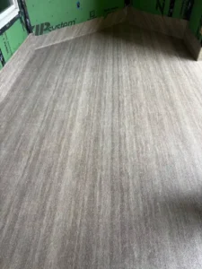 Finished vinyl balcony
