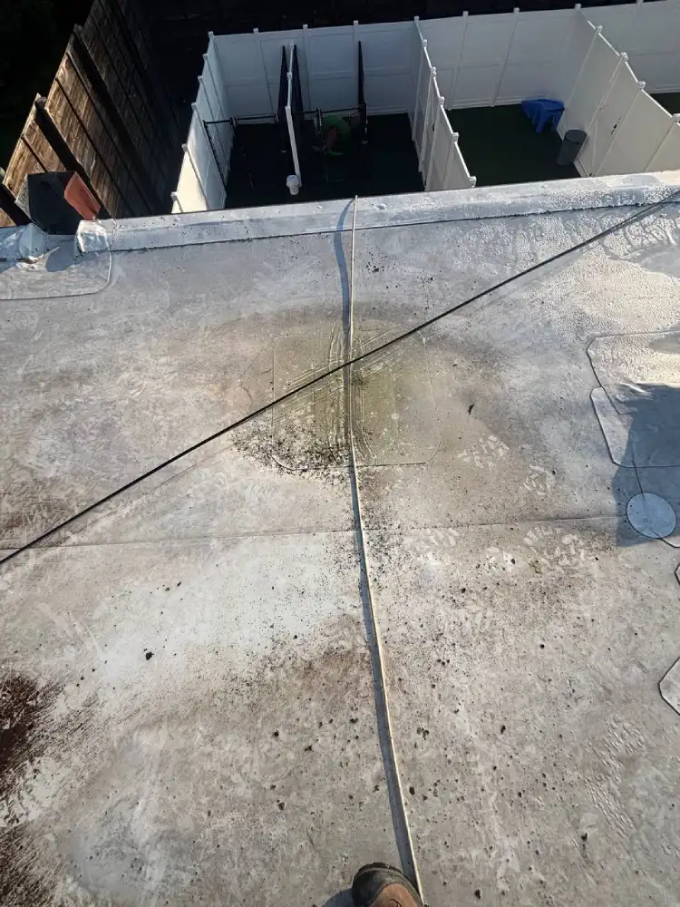 Flat roof repair area
