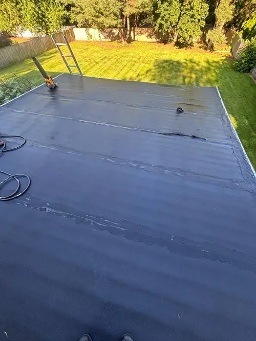 Leaking torch-down roof