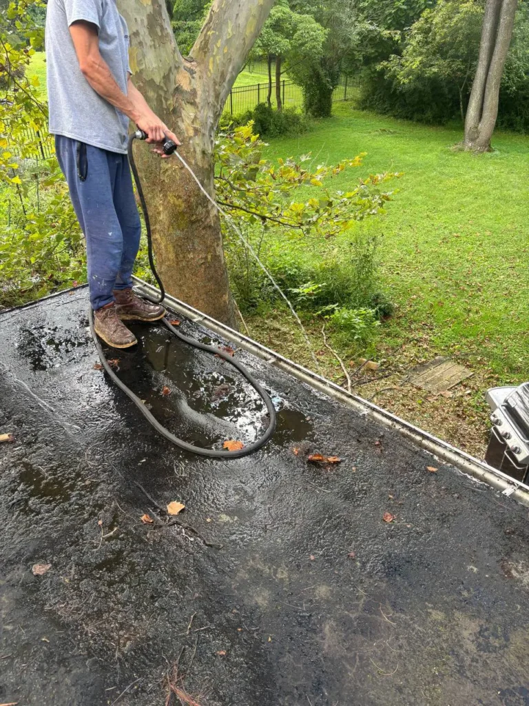 Roof debris removal