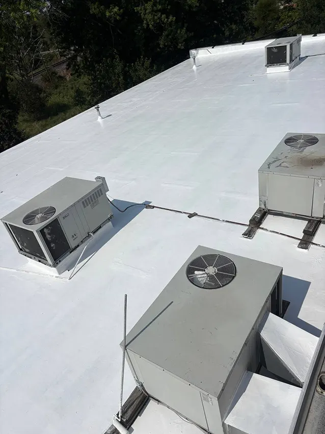 Roof repairs around HVAC units