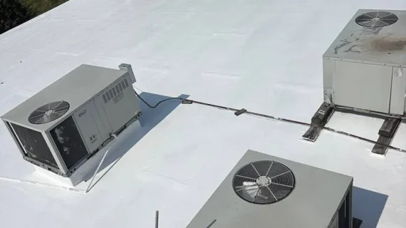 Sealing around rooftop HVAC